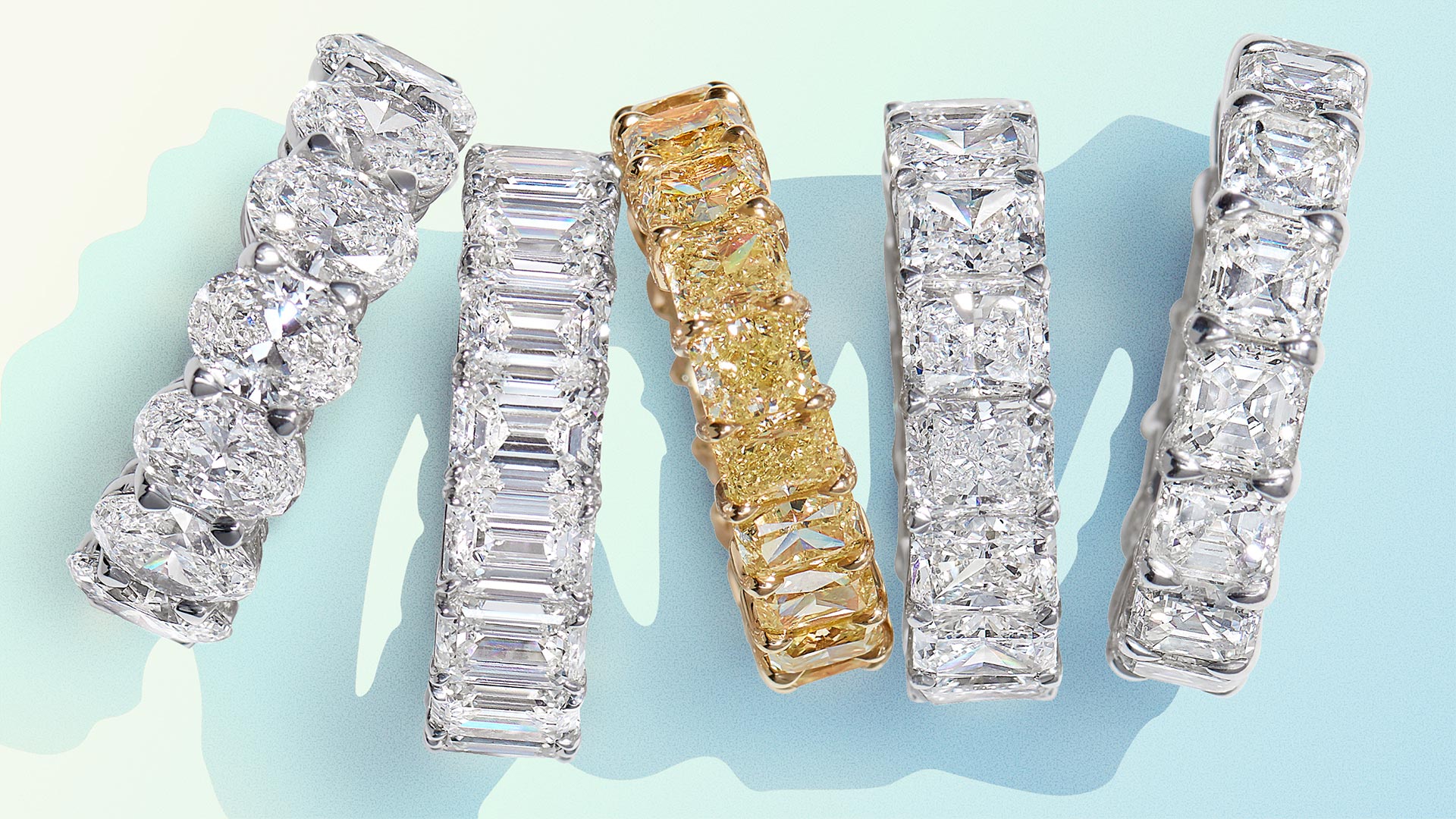 Professional jewelry photographer Kate Benson photographed styled rings.