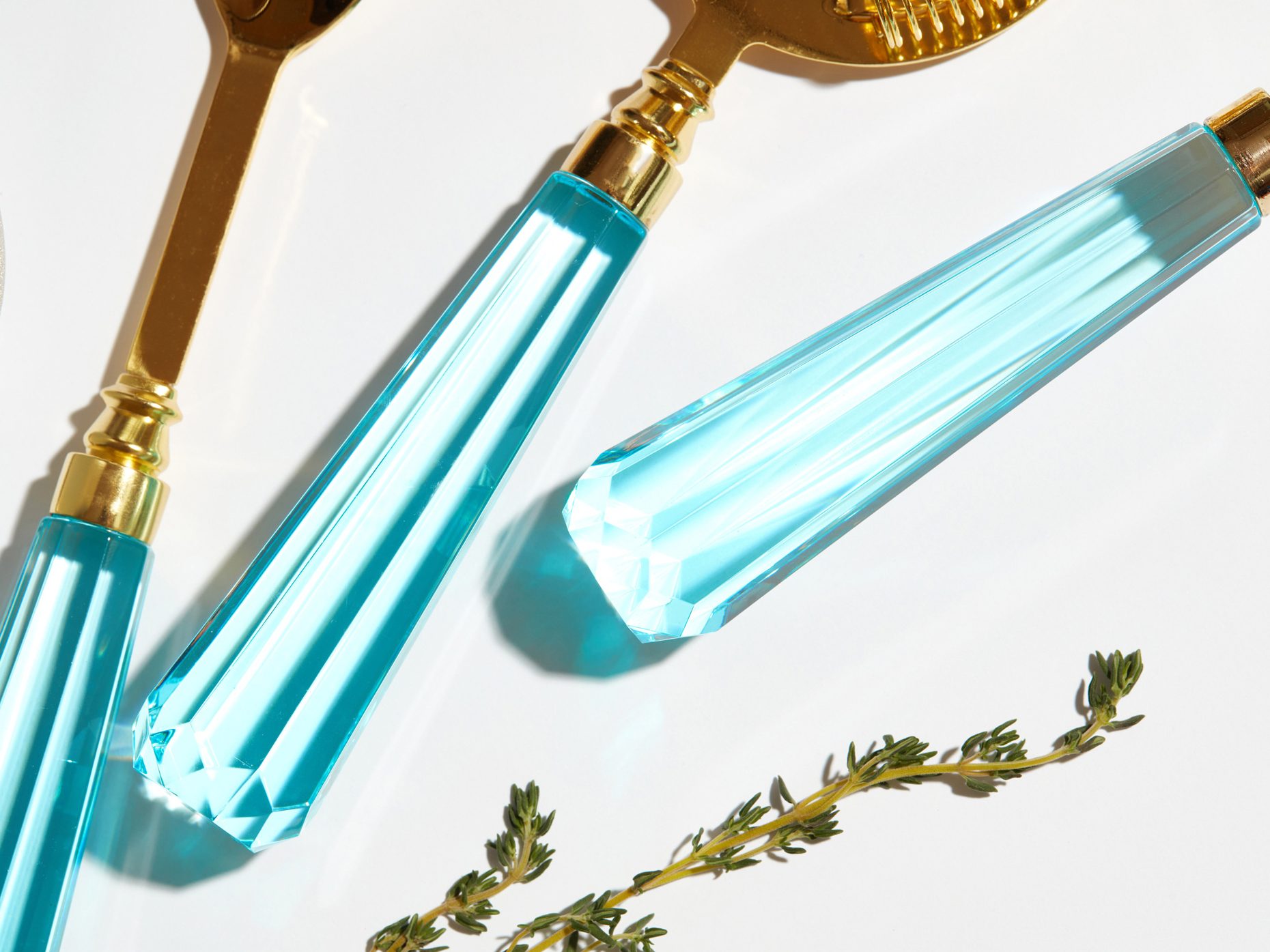 Detail image of barware handles by food and beverage photographer Kate Benson.