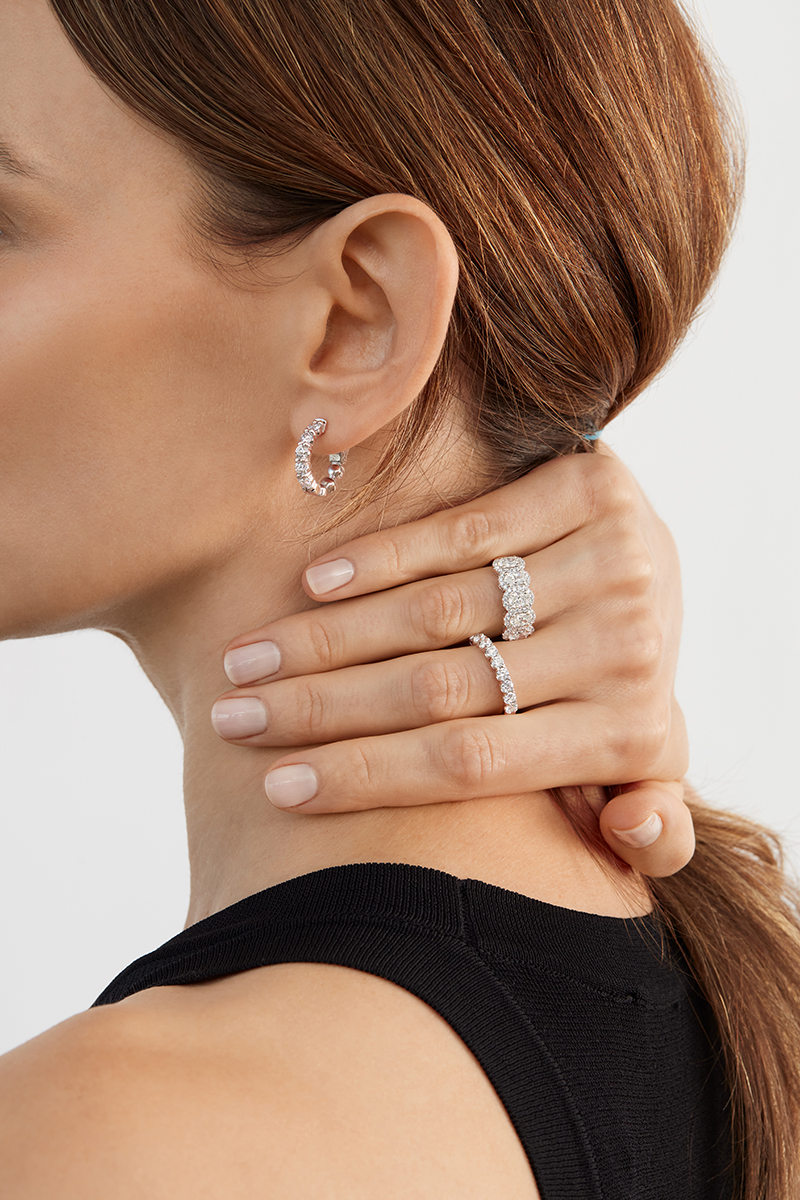 diamond ring stack jewelry jewelery photographer on model lifestyle advertising