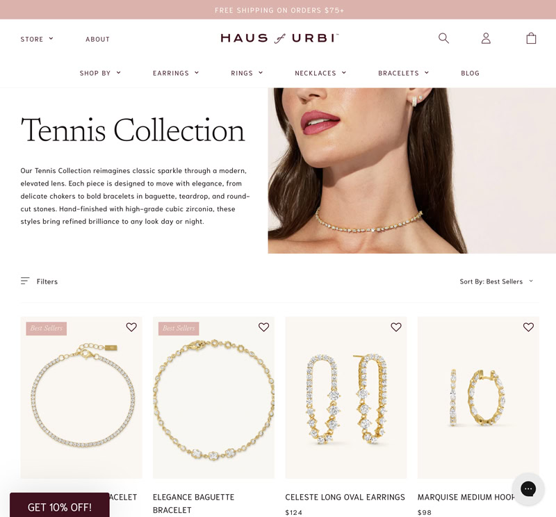 2 Jewelry website photographer category page image example